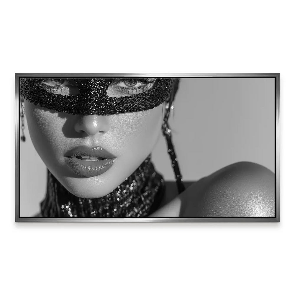 Stylish woman wall art in a monochrome scheme suitable for contemporary bedrooms or living spaces.