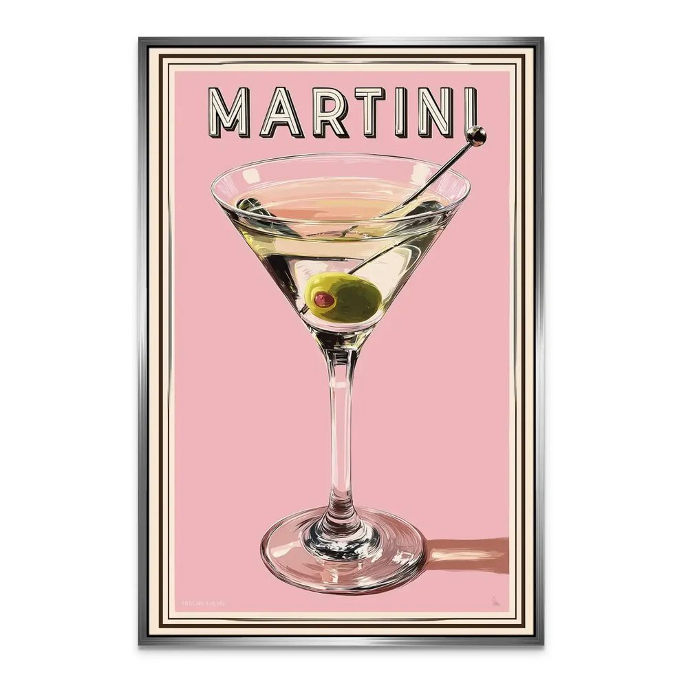 Centered retro canvas print ideal for modern or vintage-inspired interiors