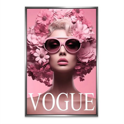 Floral Pink Vogue Canvas Print - Glam Wall Art for Modern Rooms - Image 6