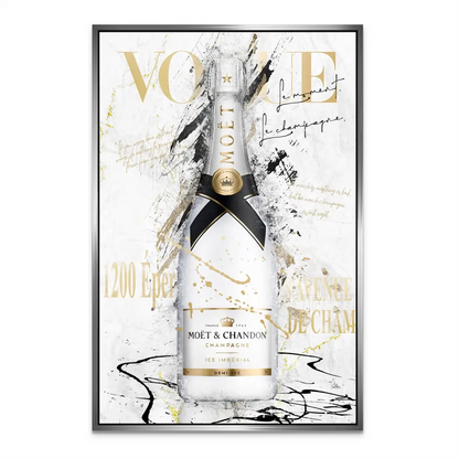 Champagne Art on Canvas - Glam Wall Decor | Pop Graffiti - Image 8