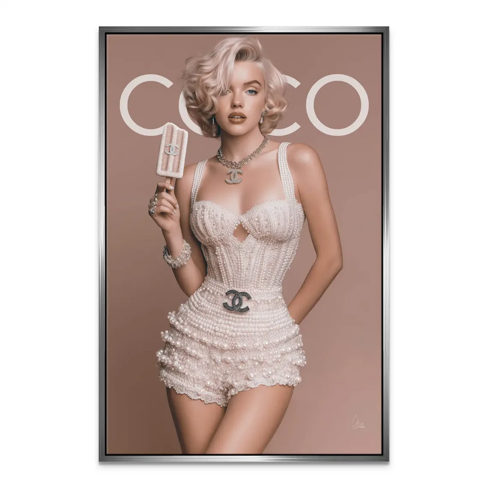 Iconic Hollywood glamour themed wall art for living room decor