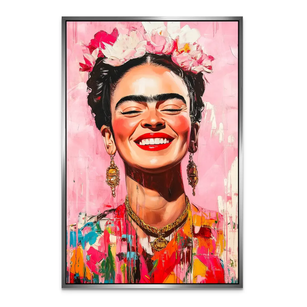 Frida Kahlo Happy Smile Canvas Picture - Wall Art - Image 7