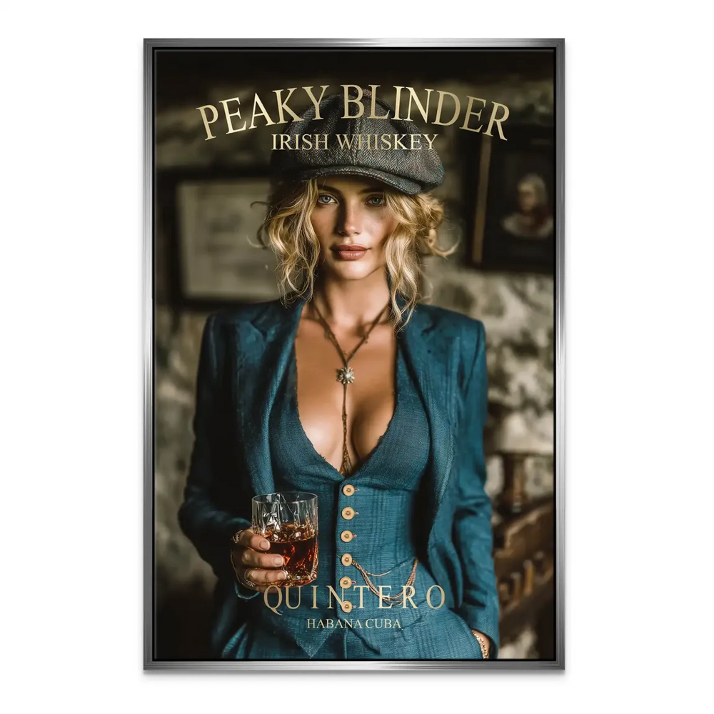 Peaky Blinder Glam Canvas Print - Noir Wall Art - Image 8