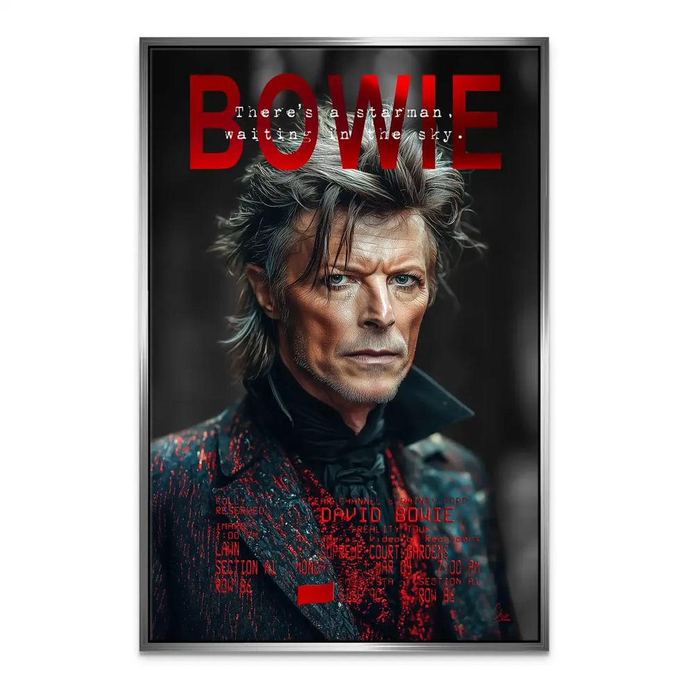 Contemporary Bowie Starman canvas art for creative spaces