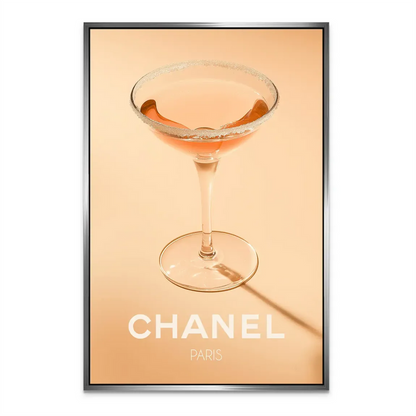Warm peach backdrop enhancing glamorous mood for living room decor
