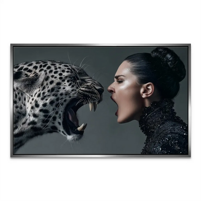 Wild Leopard Woman Canvas Picture – Modern Wall Art - Image 6