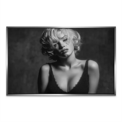 Marilyn Monroe Glamour Canvas Print - Black & White Wall Art - Image 7
