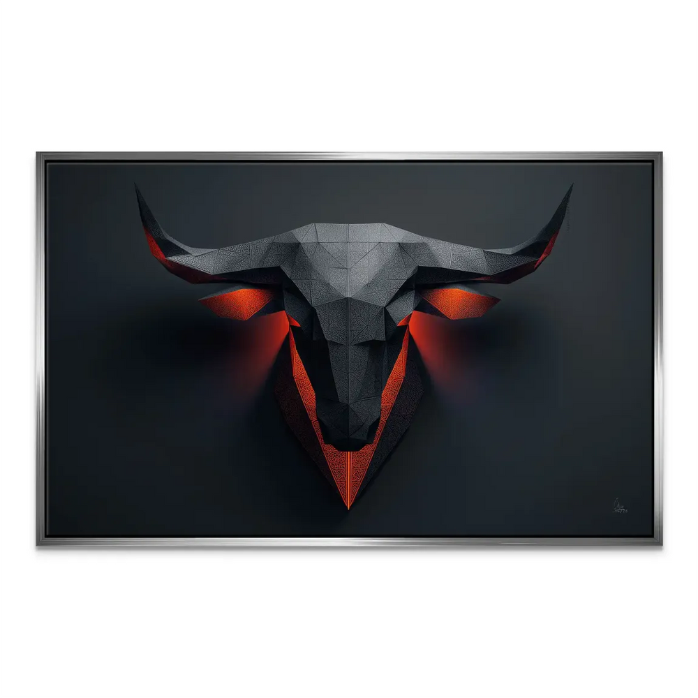 Noble Bull Head Canvas Art — Geometric Low-Poly Wall Decor - Image 6