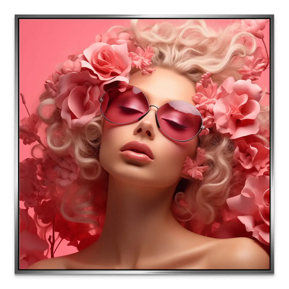 Elegant pink-toned art emphasizing romantic feminine mood
