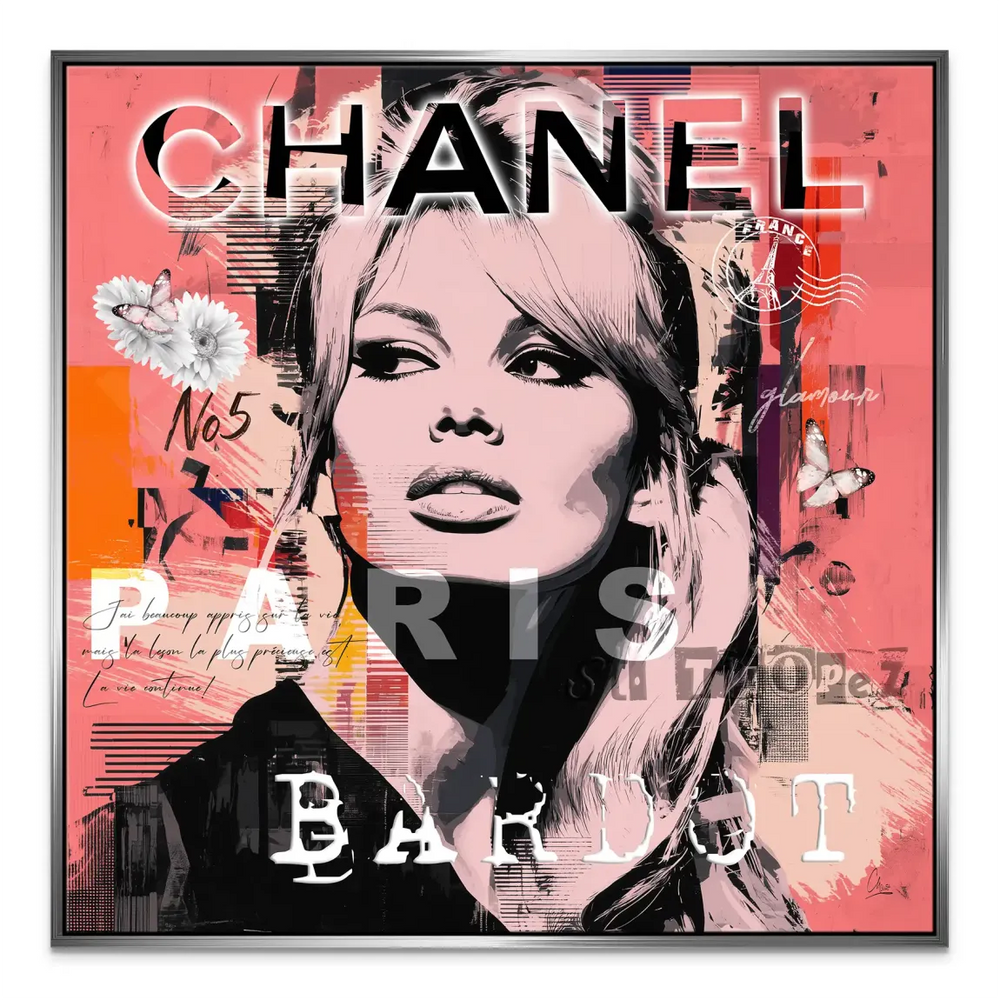 Iconic French allure portrait ideal for living rooms or bedrooms