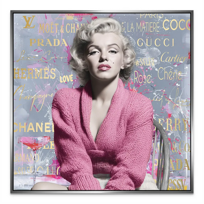 Glamorous retro Hollywood meets contemporary graffiti art style