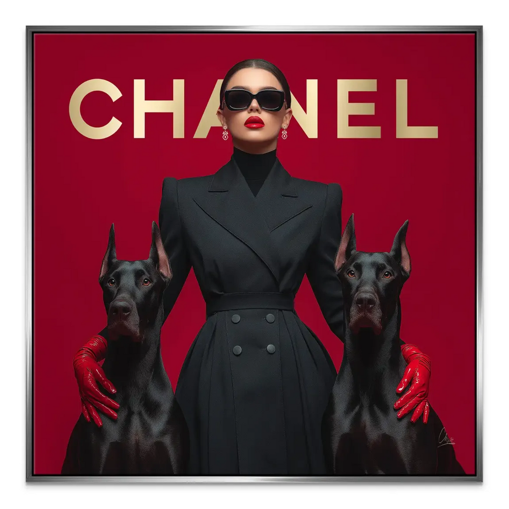 Statement canvas print blending haute fashion and opulence