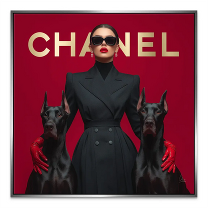 Statement canvas print blending haute fashion and opulence