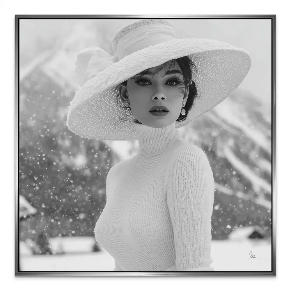 Elegant wall art blending mid-20th century glamour with modern style.