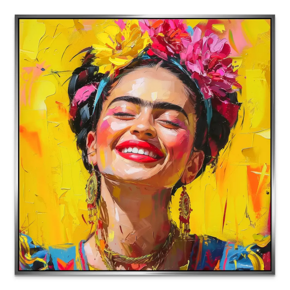 Modern art Frida Viva canvas wall art for bohemian and eclectic interiors