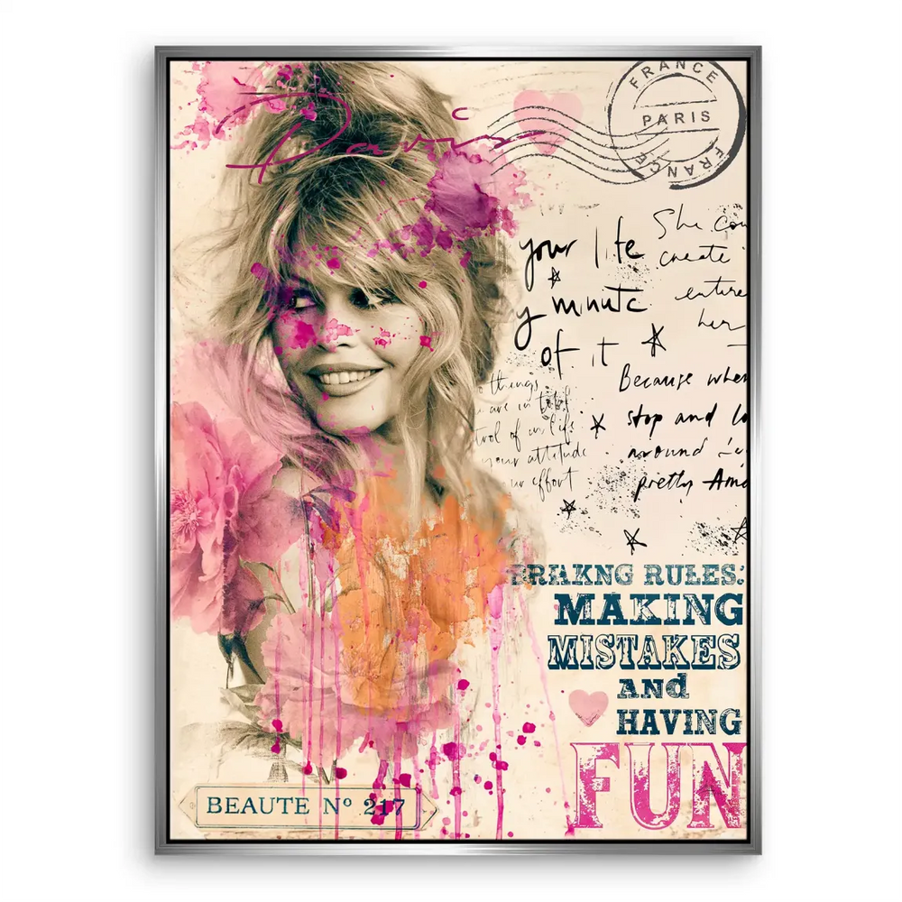 Brigitte Bardot Paris Canvas Art - Boho Wall Decor - Image 7