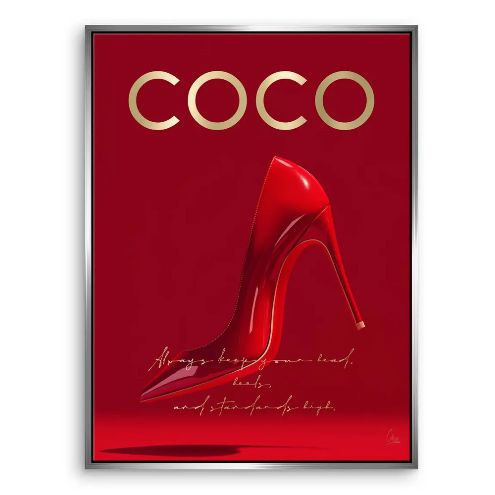 Coco Chanel-inspired stylish heel wall decor