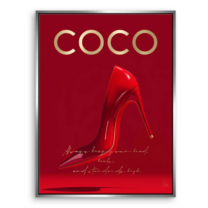 Coco Chanel-inspired stylish heel wall decor