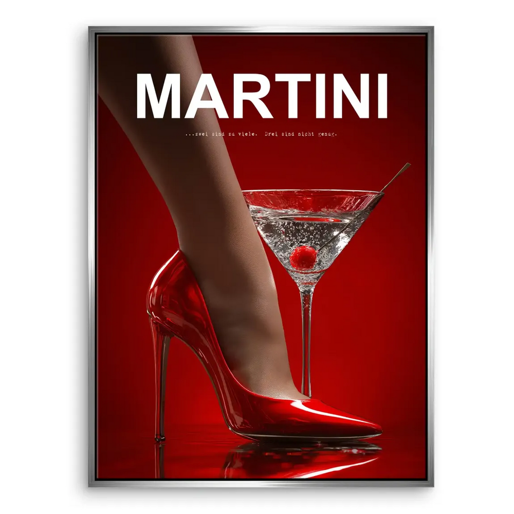 Martini Red Desire Canvas Print - Glamorous Fashion Wall Art - Image 7