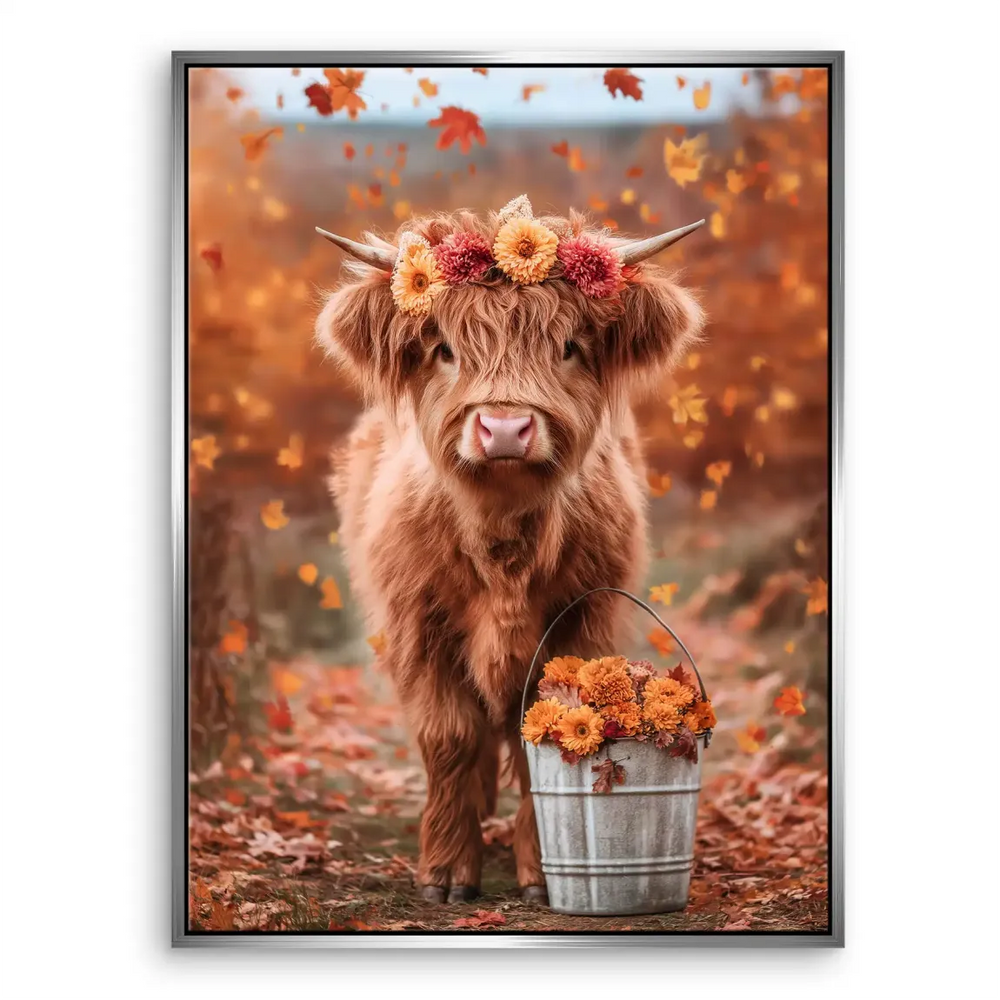 Calf canvas print ideal for living rooms, nurseries, and bedrooms