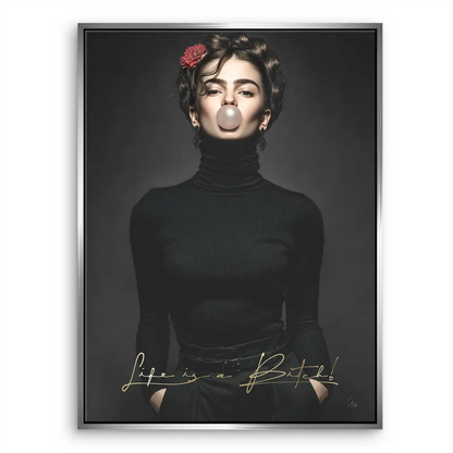 Modern minimalist wall art featuring Frida Kahlo-inspired rebel canvas in urban chic style