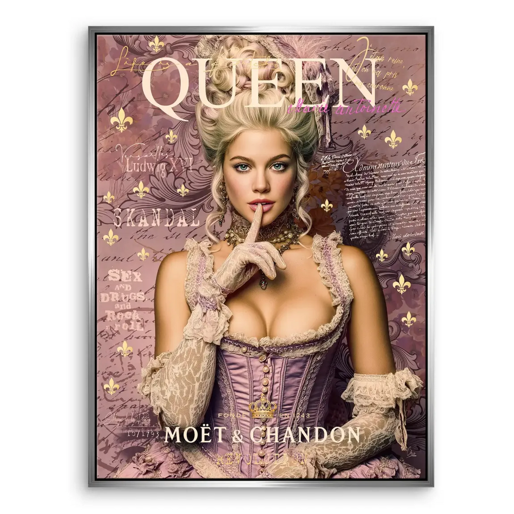 Marie Antoinette Rebel Art Canvas — Rococo Meets Modern Wall Art - Image 7