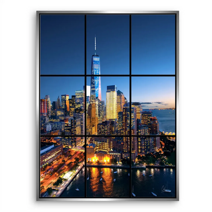 Modern wall art with a dramatic urban mood for living rooms, offices, or bedrooms.
