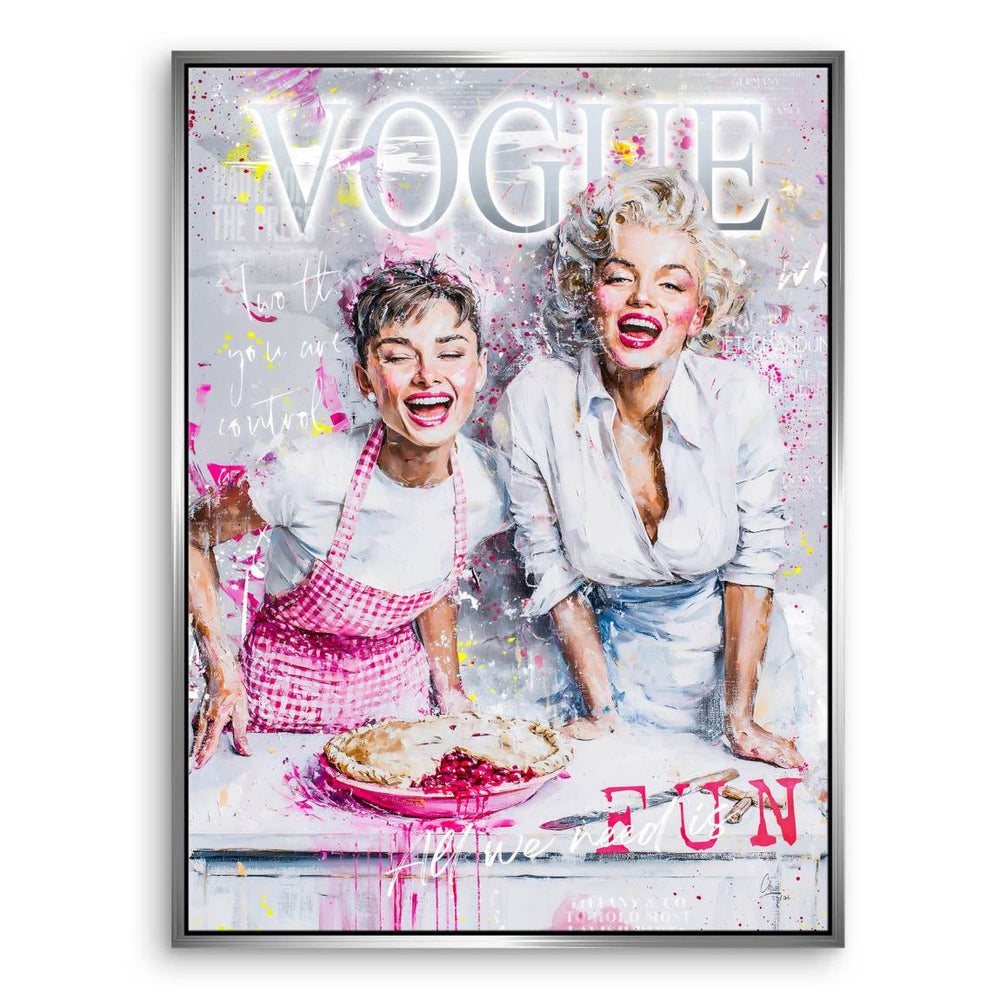 Audrey Marilyn Vogue Canvas Wall Art – Playful Pop Art Glam - Image 7