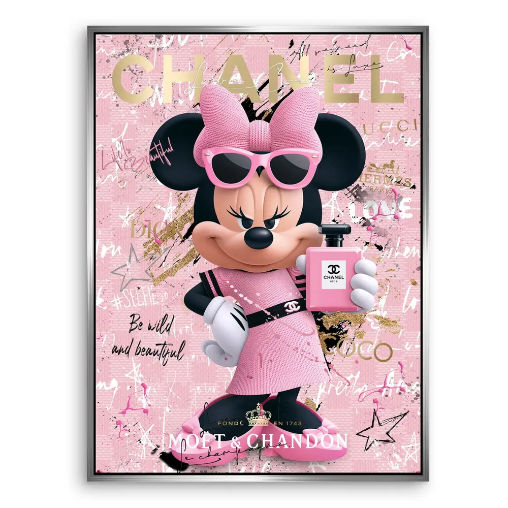 Minnie Mouse Rosé Coco Canvas Art – Glam Fashion Wall Decor - Image 7
