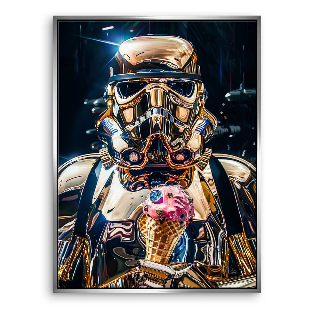 Stormtrooper Gold Canvas Picture – Pink Ice Cream Pop Graffiti - Image 7
