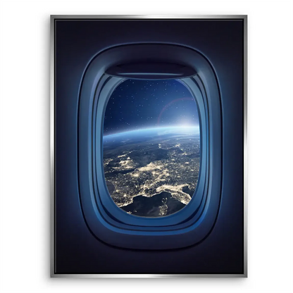 Adventurous, contemplative space view framed by glass
