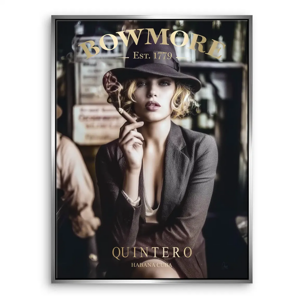 Whisky Noir Canvas Art – Vintage Glamour Portrait for Home Bar - Image 7