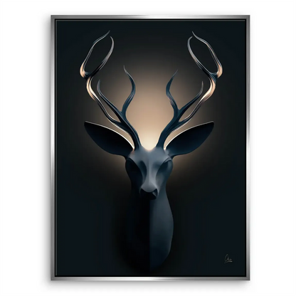 Scandinavian inspired deer wall art with warm backlight