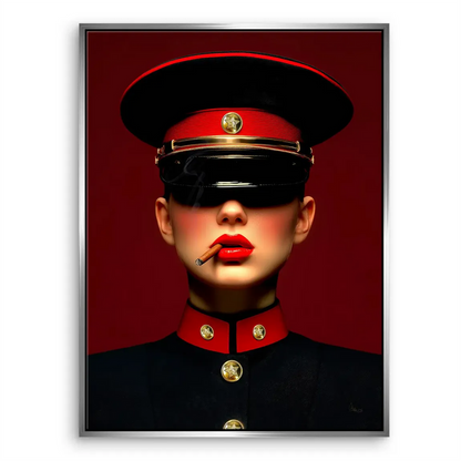 Russian Girl Canvas Art — Fashion Wall Art with Military Chic - Image 7