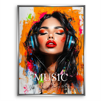 Music Soul Canvas Art - Abstract Portrait with Headphones - Image 8