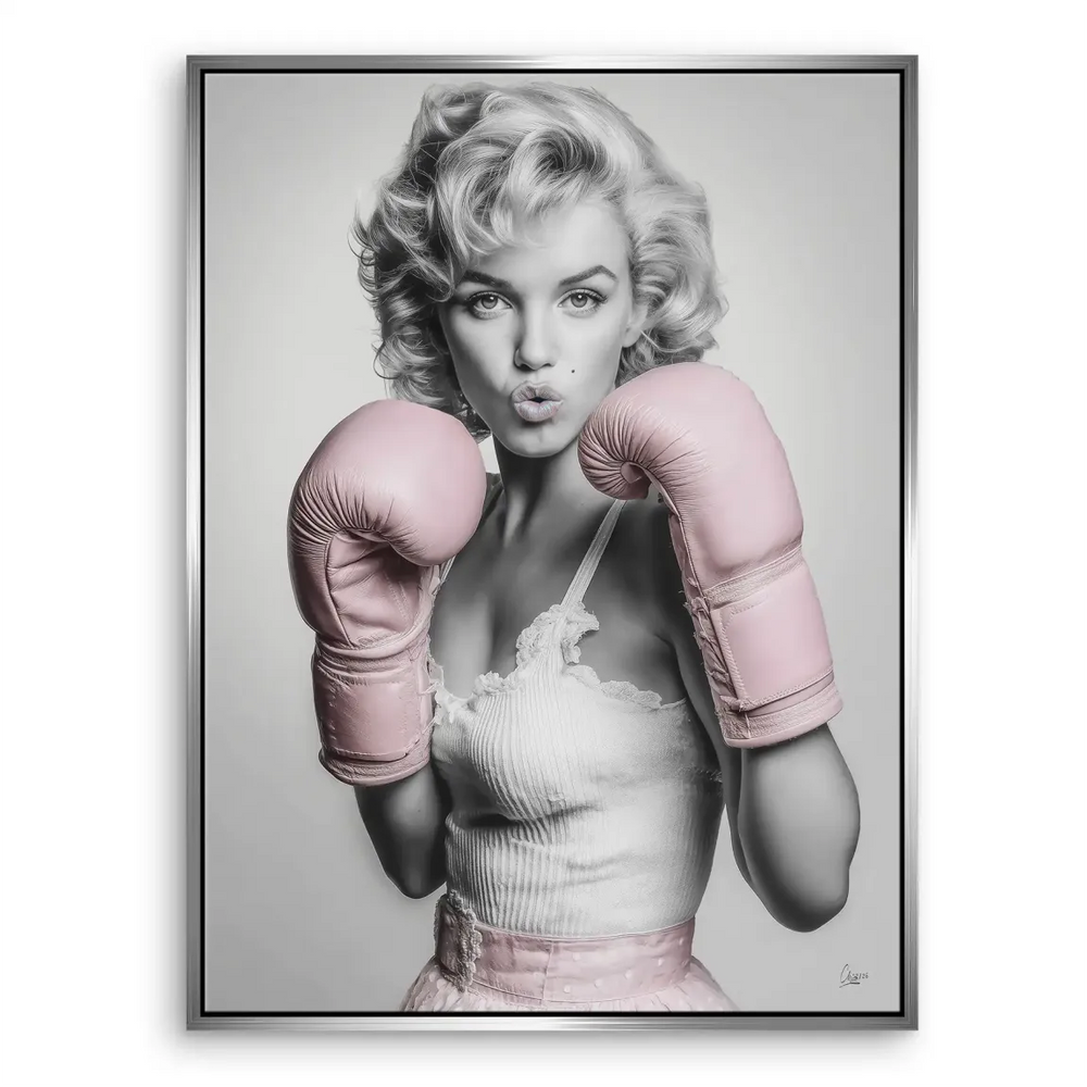 Contemporary canvas artwork blending retro glamour and modern energy