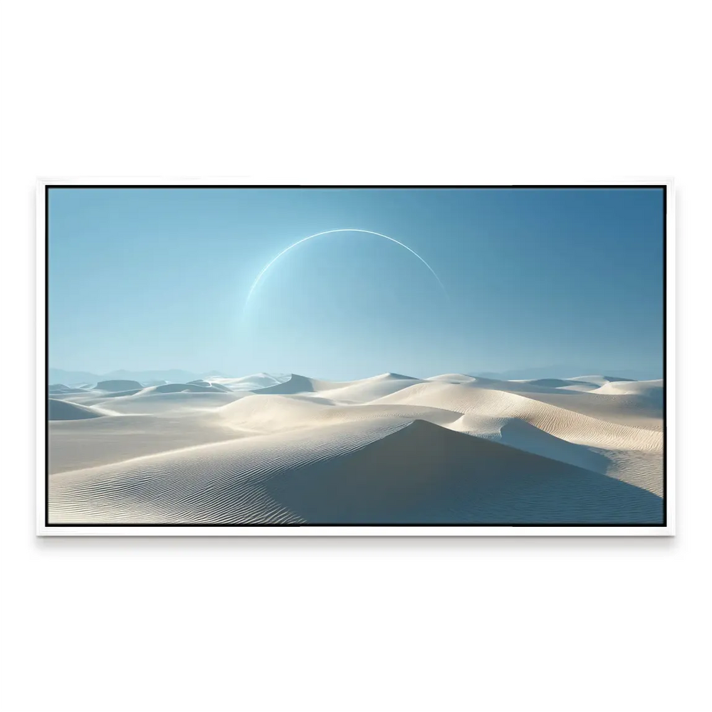 White Desert Canvas Print - Futuristic Desert Wall Art in Cool Tones - Image 7