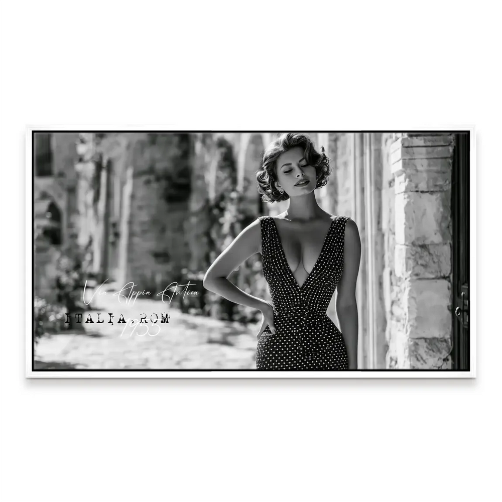 Rome-inspired vintage glamour canvas art for classic interior design