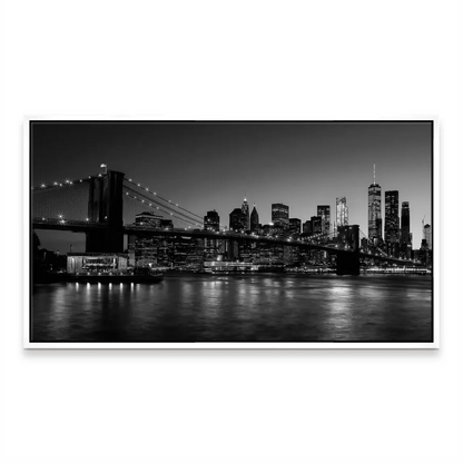 Elegant NYC night scene canvas art for bedrooms and workspaces.