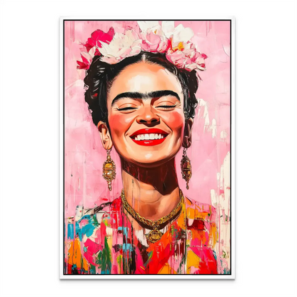 Frida Kahlo Happy Smile Canvas Picture - Wall Art - Image 8