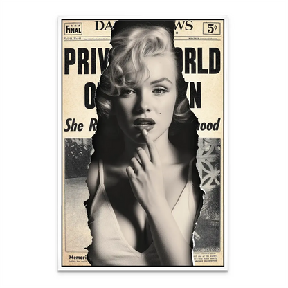 Scandinavian-inspired wall art featuring a timeless Marilyn Monroe icon