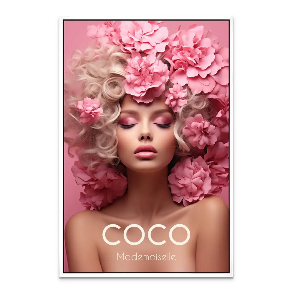 Elegant pink-toned wall art perfect for a chic bedroom or dressing room