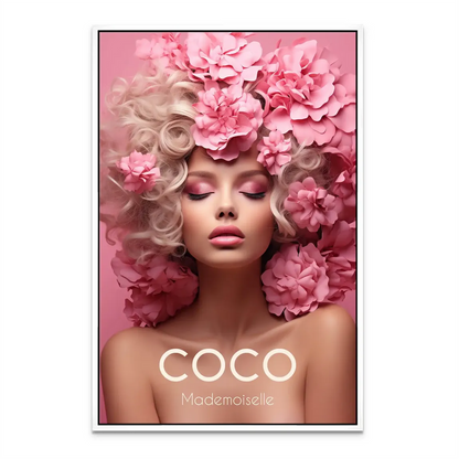 Elegant pink-toned wall art perfect for a chic bedroom or dressing room