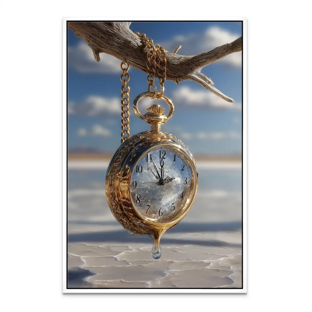 Dali Time canvas print as a bold focal point in contemporary home decor