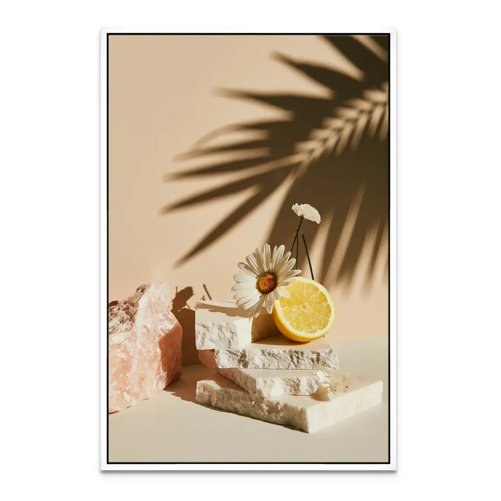 Overall Citrus Blossom Canvas Picture suited for modern Scandinavian or Bohemian interiors