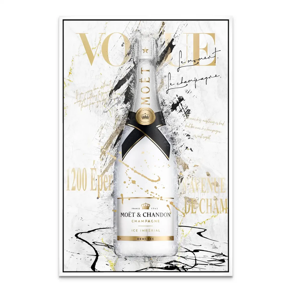 Champagne Art on Canvas - Glam Wall Decor | Pop Graffiti - Image 6