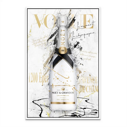 Champagne Art on Canvas - Glam Wall Decor | Pop Graffiti - Image 6