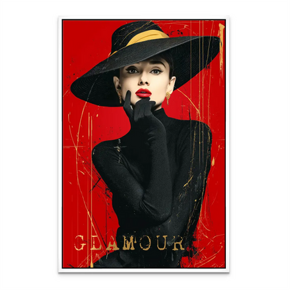 Bold red backdrop canvas art suitable for living rooms or bedrooms