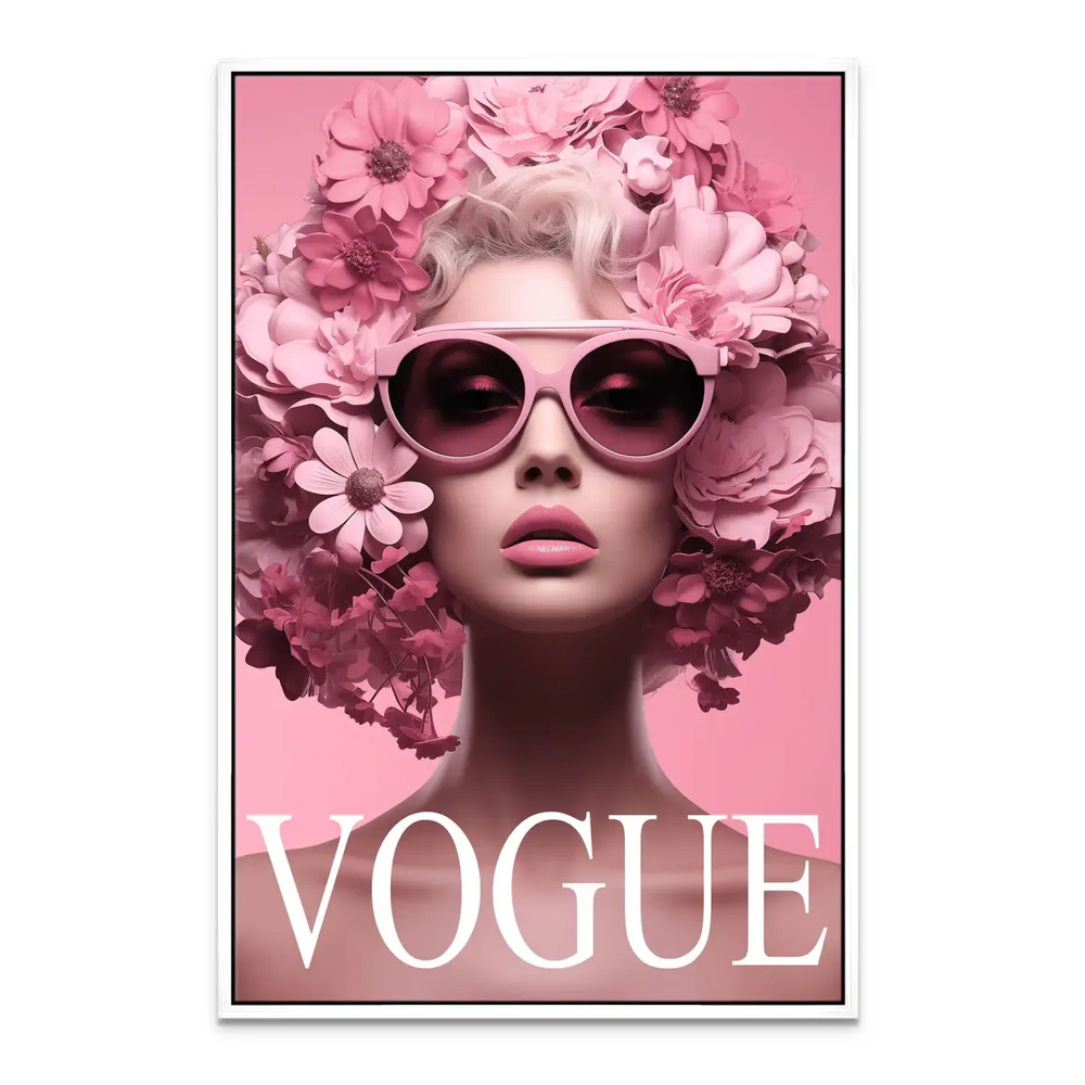 Floral Pink Vogue Canvas Print - Glam Wall Art for Modern Rooms - Image 7