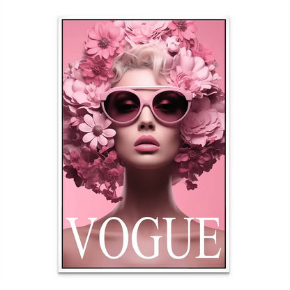Floral Pink Vogue Canvas Print - Glam Wall Art for Modern Rooms - Image 7